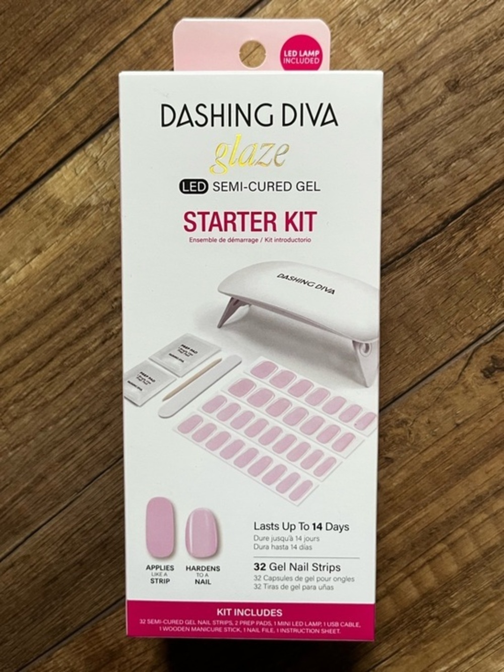 Dashing Diva Glaze LED Semi-Cured Gel Starter Kit- pink